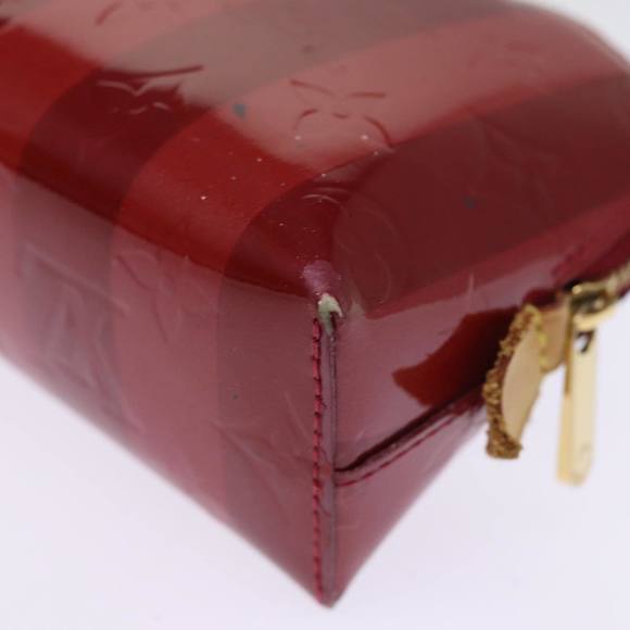 LOUIS VUITTON Vernis Rayure Pochette Cosmetic Pomme D'amour M91721 LV Auth 76184 - Picture 16 of 16